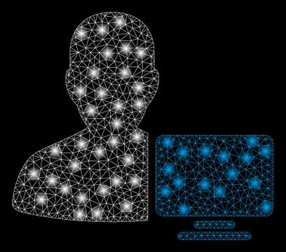 Golden Square Pattern Computer Administrator Stock Illustration