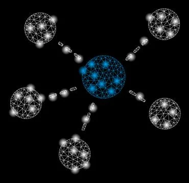 Golden Square Pattern Connections Stock Illustration