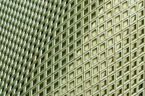 Golden square pattern wall urban design Stock Photos