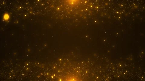 Golden square tunnel background glowing X shaped lines, portal , floating partic Stock Footage 340413384