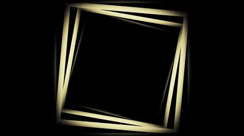 Golden squared tunnel with hypnotic lines creating endless motion effect. Design Stock Illustration