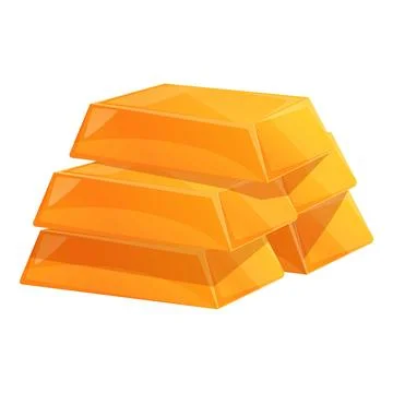 Golden stack icon cartoon vector. Asian holiday Stock Illustration