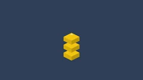 Golden stacked blocks on dark background. Stock Footage 334659109