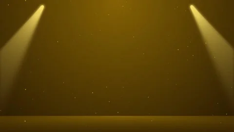 Golden Stage Spotlight Background with Floating Particles Stock Footage 318433044