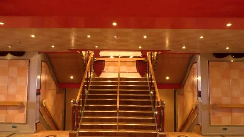 Golden staircase Stock Footage 251744487