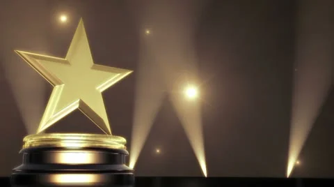 Golden Star Award Stock Footage