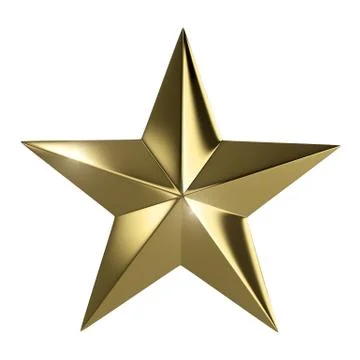 Golden star with clipping path. Stock-Illustration
