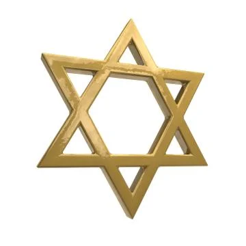 Golden star of david Stock Illustration