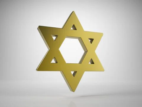 Golden star of david Stock Illustration