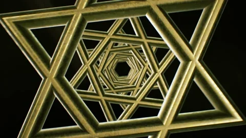 Golden Star of David infinity Stock Footage 155228782