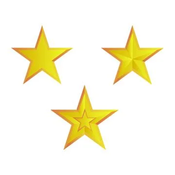 Golden star design for element design and decoration Illustrazione stock
