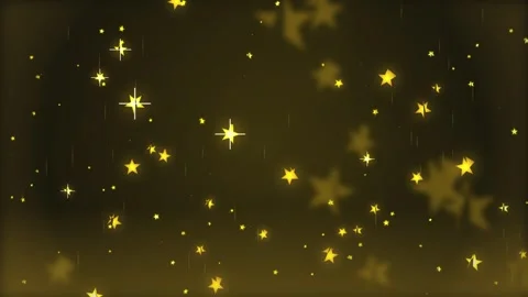 Golden Star Glitter Falling Background - Festive Sparkle Animation Stock Footage 346660208