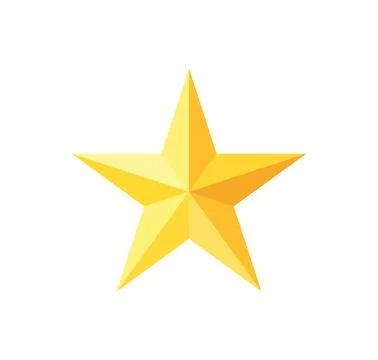 Golden Star Icon Vector Design Stock Illustration