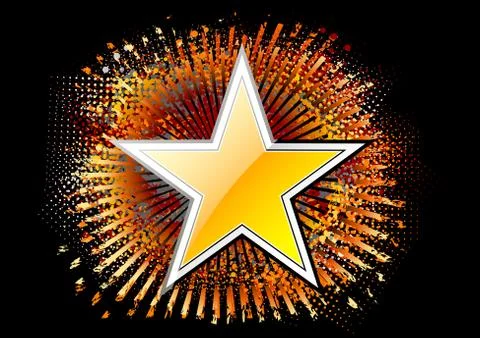 Golden star Stock Illustration