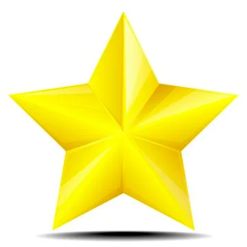 Golden star Illustrazione stock