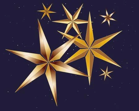 Golden star Stock Illustration