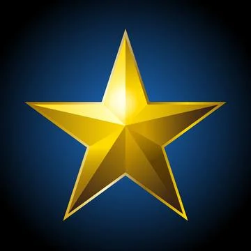 Golden Star Stock Illustration
