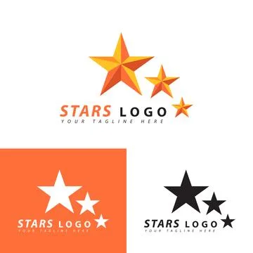 Golden star logo Stock Illustration