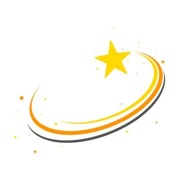 Golden star logo vector icon design. Technology circle logo and symbols. Shoo Stock Illustration