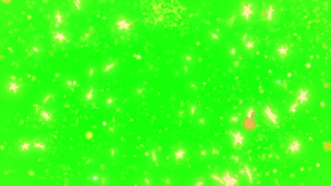 Golden star particle explosion on green screen background for video overlay Stock Footage 344917666