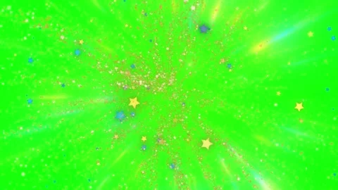 Golden star particles explosion on green screen background for video editing Stock Footage 342896271