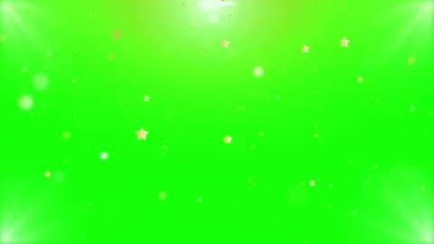 Golden star particles falling on green screen. Festive confetti overlay for Stockbeeldmateriaal 339991823