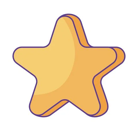 Golden star patch Stock Illustration