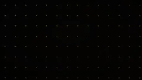 Golden star pattern on black space background Illustrazione stock