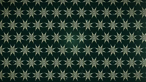 Golden Star Pattern Motion Background with Green Gradient and Dust Particles Vidéo 347657113