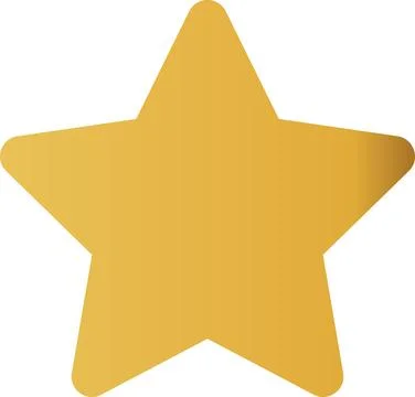 Golden Star Round shape, Rounded stars icon, Star icon golden, stars rating.. Stock Illustration