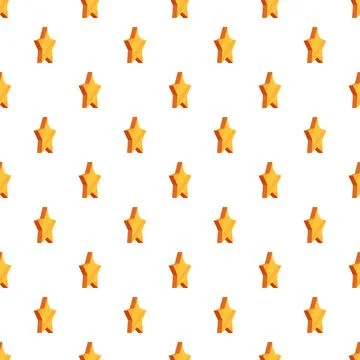 Golden star seamless pattern on white background 스톡 일러스트