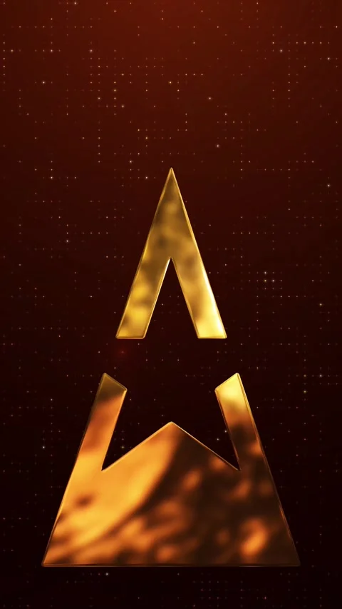 Golden star shape award template Stock Footage 317577572