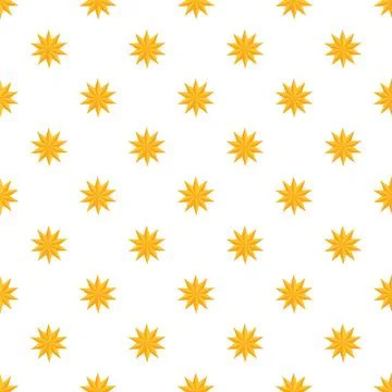 Golden star shape seamless pattern on white background イラスト素材