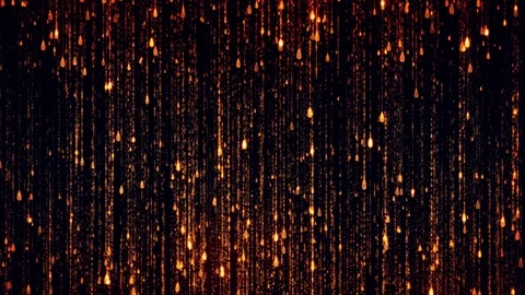 Golden star shaped Particles falling on a black background loop for new year eve Stock Footage 100145696