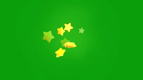 Golden star sparkles motion graphics with green background Stock Footage 123897259