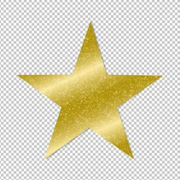Golden Star On Transparent Background Stock Illustration
