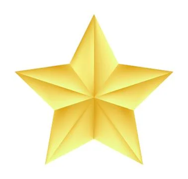 Golden star vector on a white background Stock Illustration
