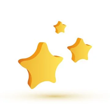 Golden star on white background Stock Illustration