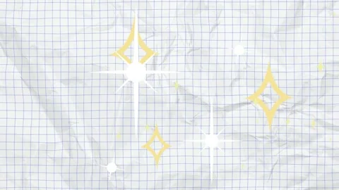 Golden starburst effects on graph paper background Stock Footage 337327111