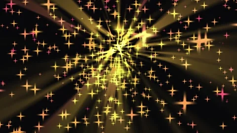 Golden Starbursts Exploding with Light Rays and Particles During Celebratio.. 動画素材 341720513