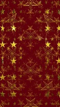 Golden Starlight On A Red Background Stock Illustration