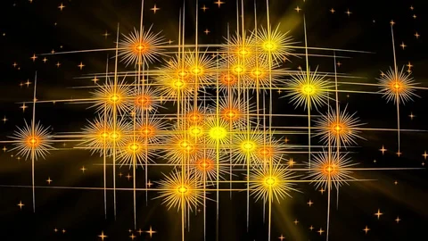 Golden, starry, vintage background with rays of light Stock-Footage 83646590