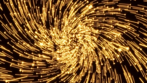 Golden stars with lines. Seamless loop Stock Footage 104998966