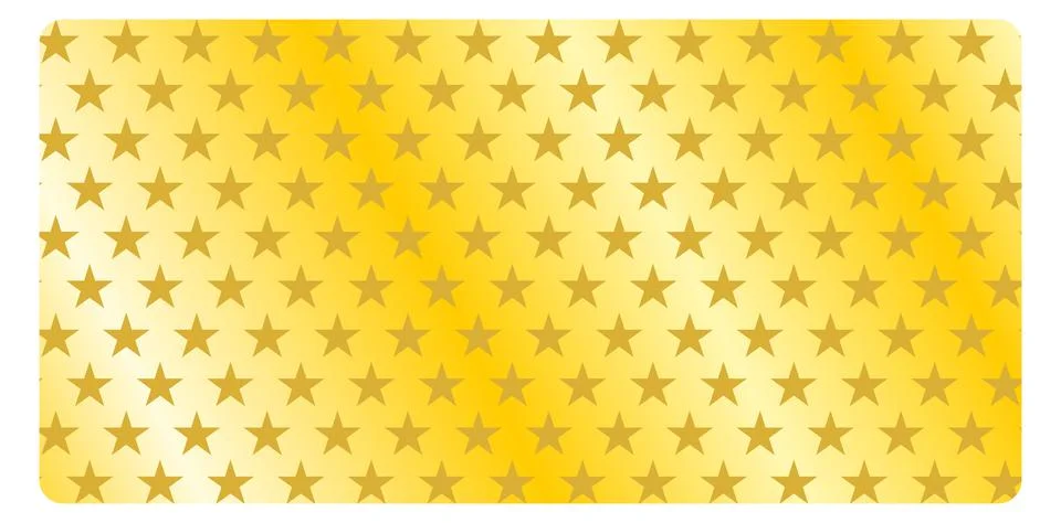 Golden stars pattern. Metallic gradient rectangle shape Stockillustratie
