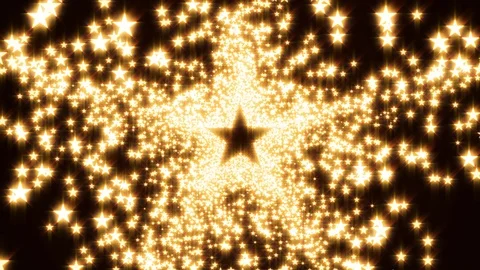 Golden stars. Seamless loop Stock Footage 103306536