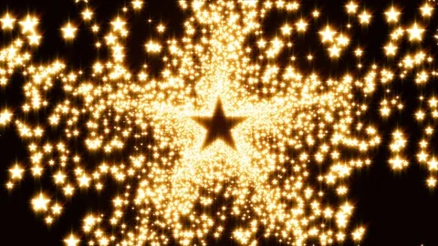 Golden stars. Seamless loop Stock Footage 103449466