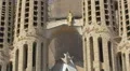 The golden statue of Christ on Sagrada Familia, Barcelona 4k or 4k+ Resolution