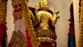 Golden statue of deity on the street in Pattaya, Thailand HD Footage