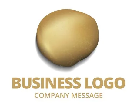 Golden Stone Logo Stock Illustration