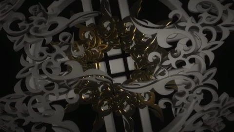 Golden Stone Ornament Stock Footage 340230193